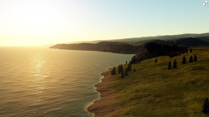 coastal sunset landscape