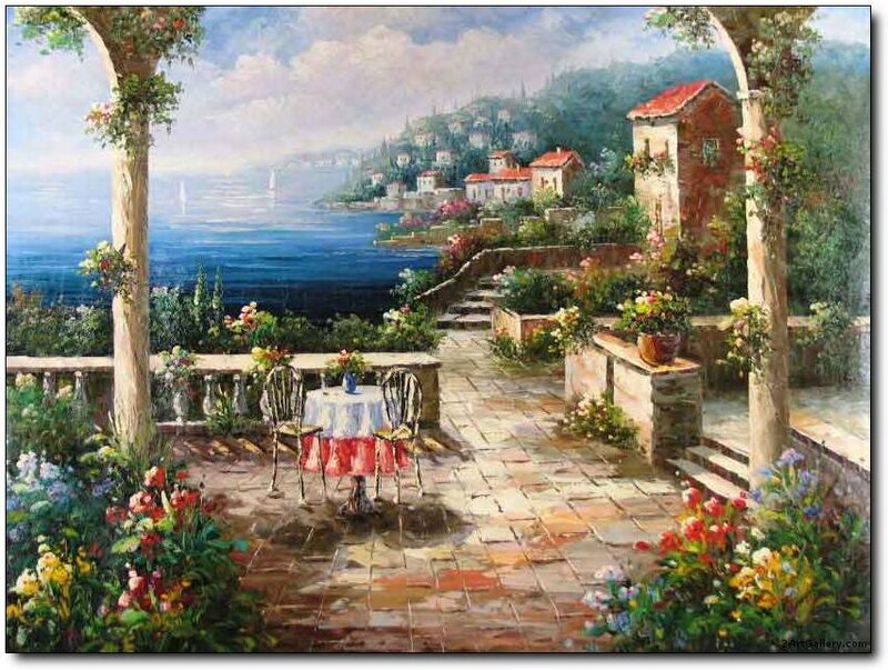 Coastal terrace with sea view