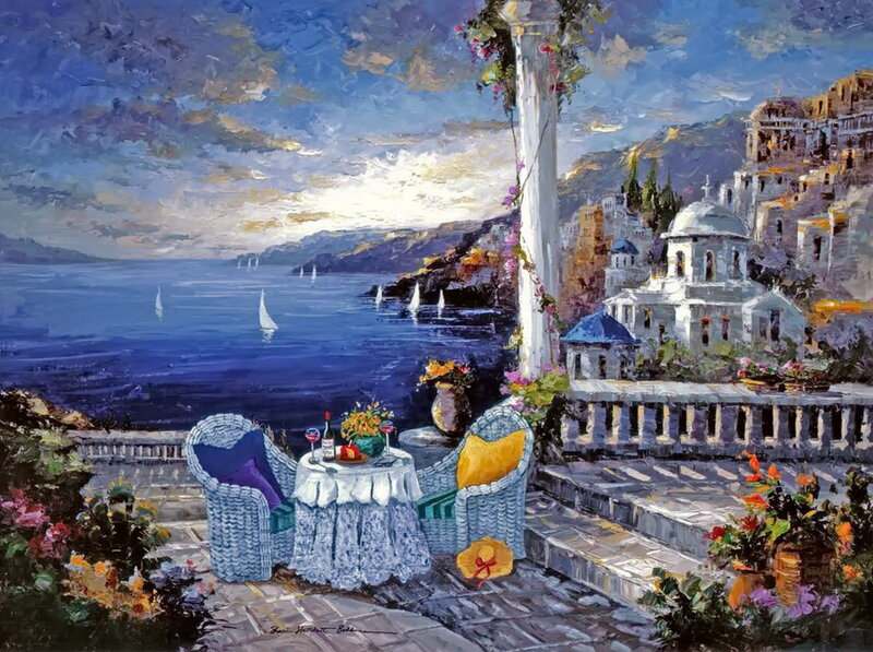 Coastal Terrace with Table