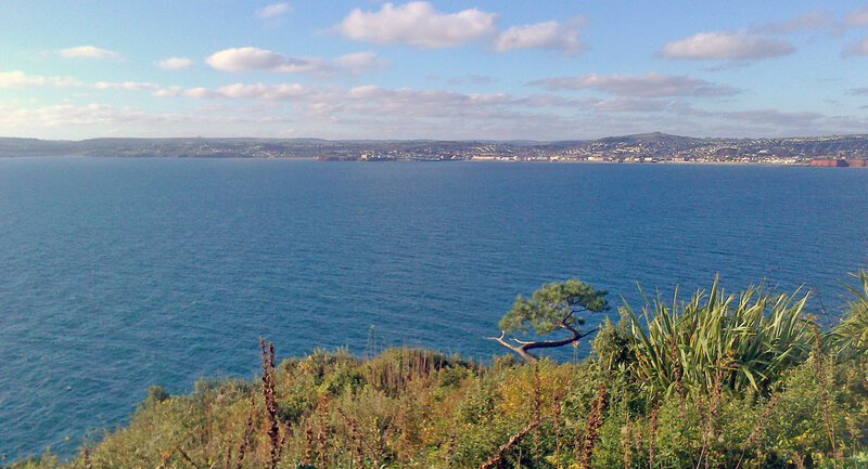 Coastal Town Across Bay
