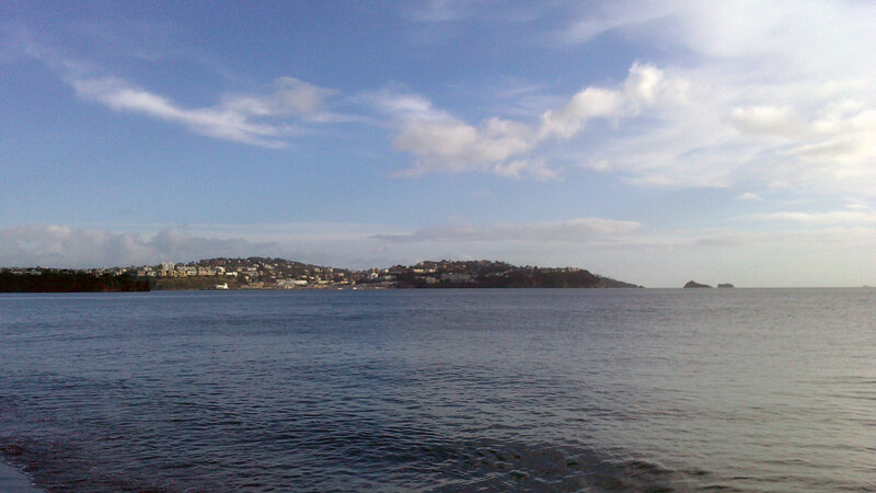 Coastal Town Across Water