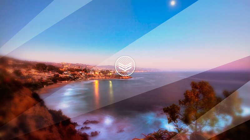 Coastal Town at Dusk — Blue, Serene, Sunset, Photograph, Ocean