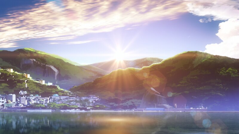 Coastal Town at Sunrise