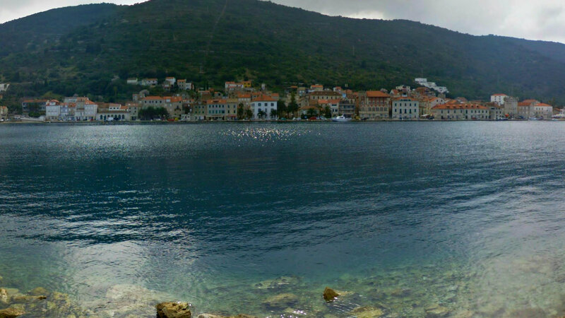 Coastal Town by the Sea — Blue, Calm