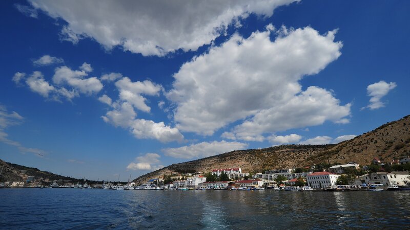 Coastal Town by the Sea — Blue