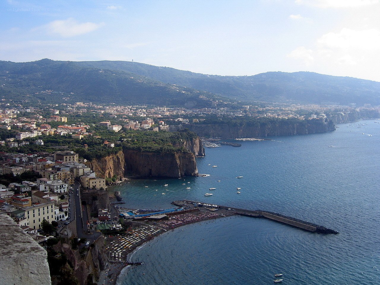 coastal town on a cliff