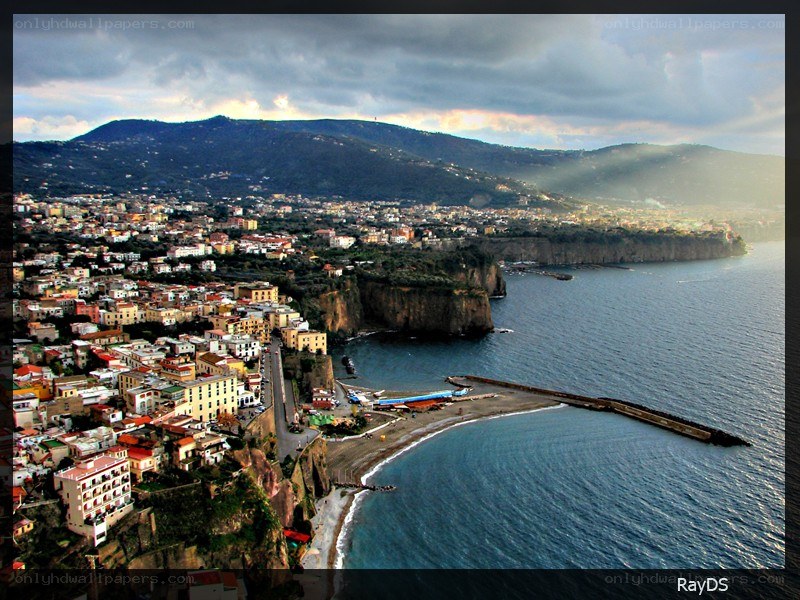 coastal town on a cliff