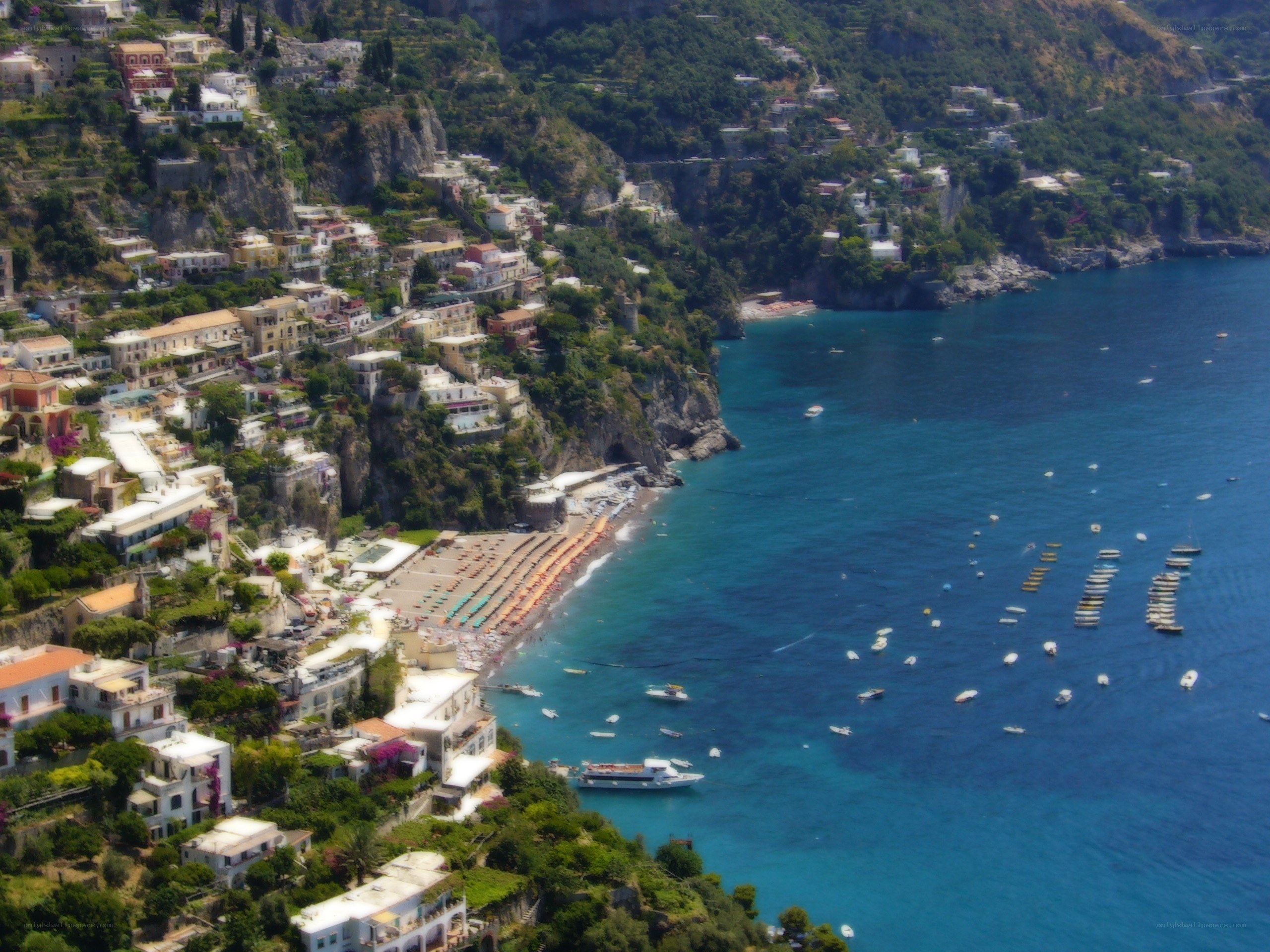 Coastal town on a cliffside