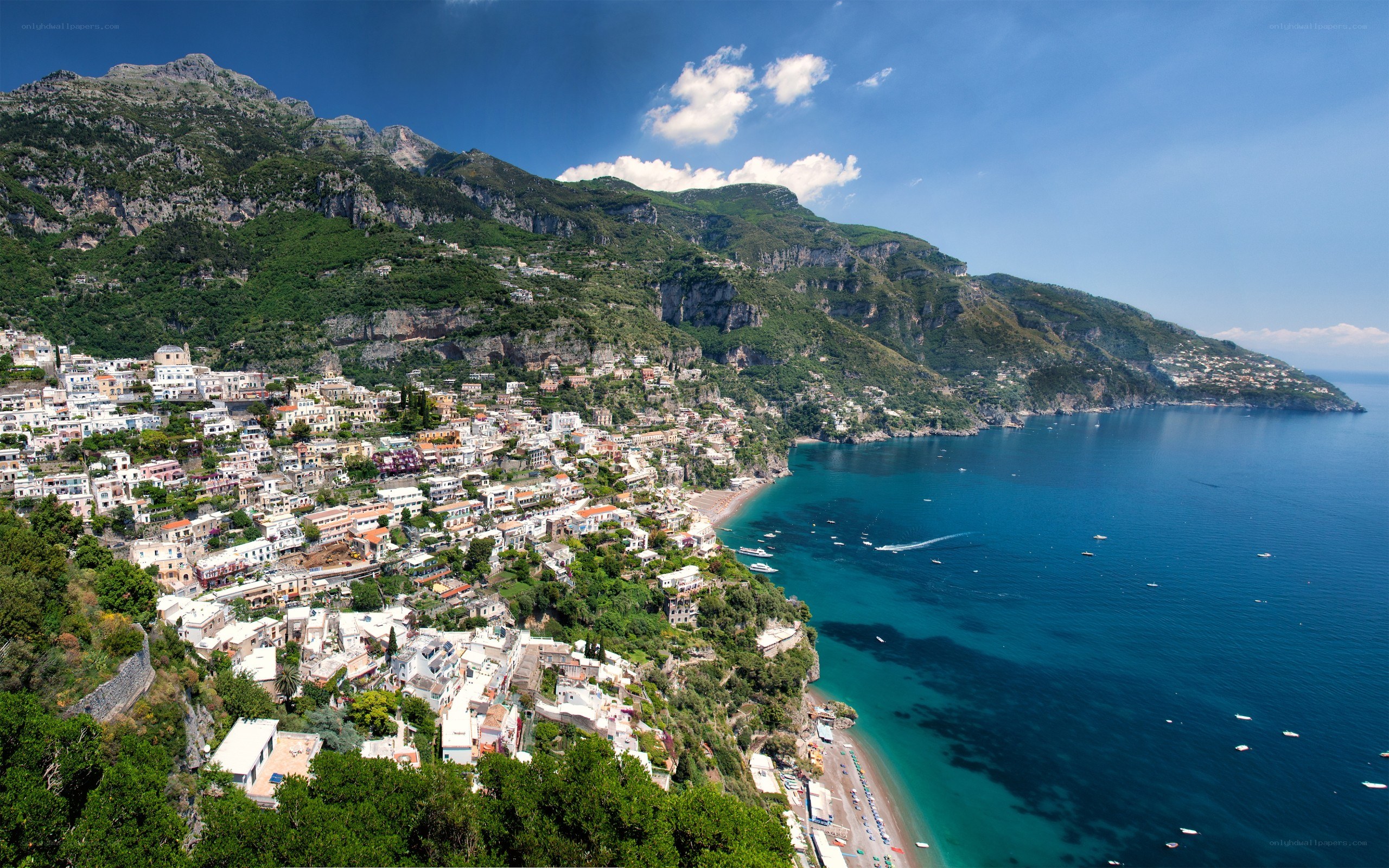 Coastal town on a cliffside