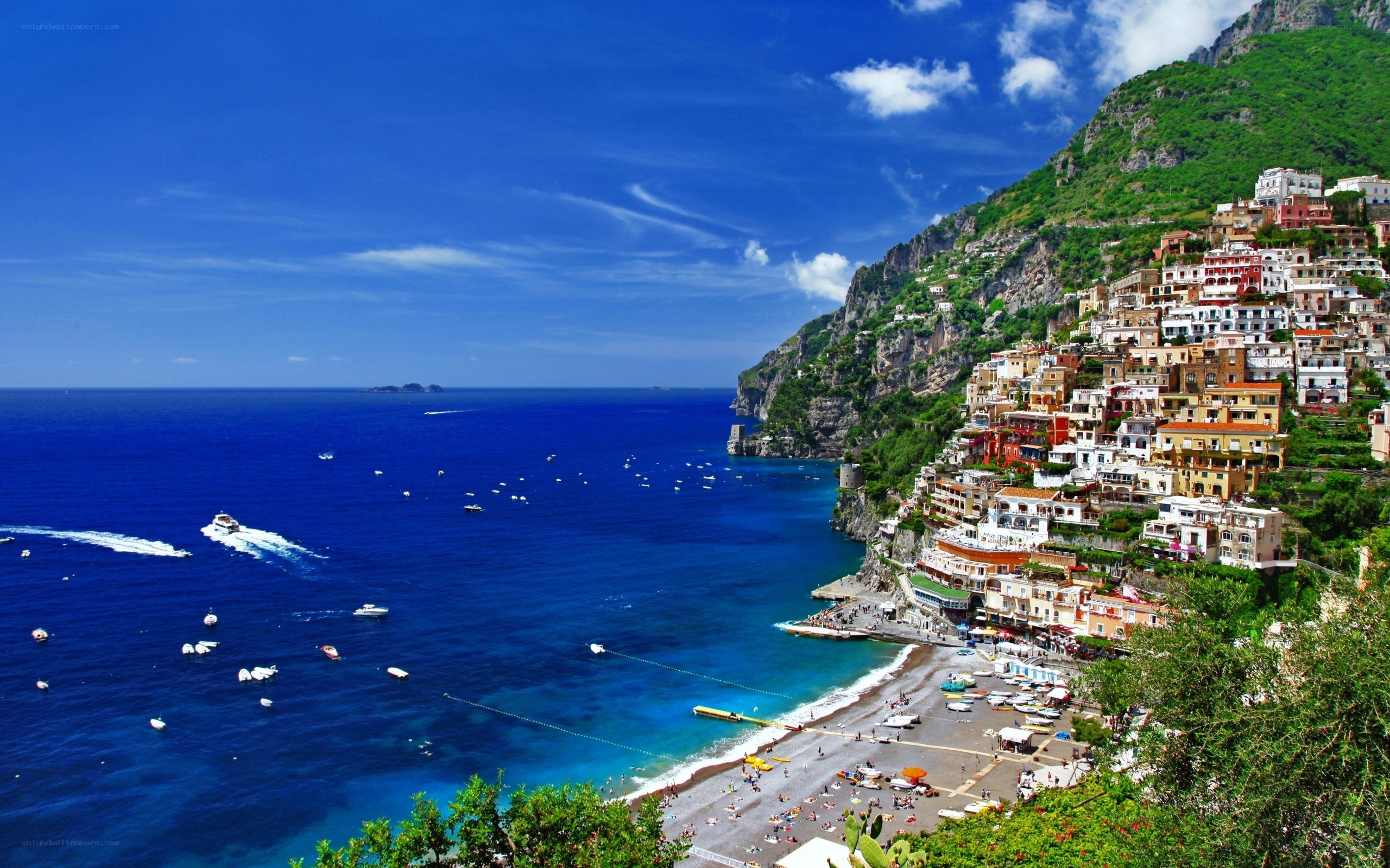 Coastal town on a cliffside