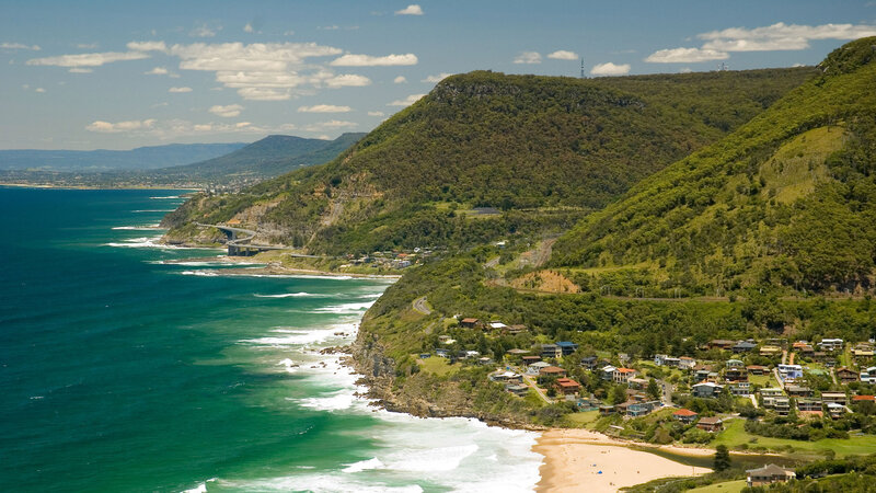 Coastal Town on Cliffside
