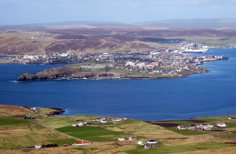 Coastal Town on Island