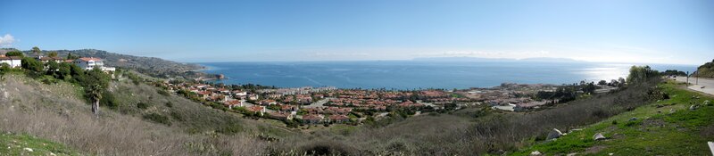 coastal town panoramic view