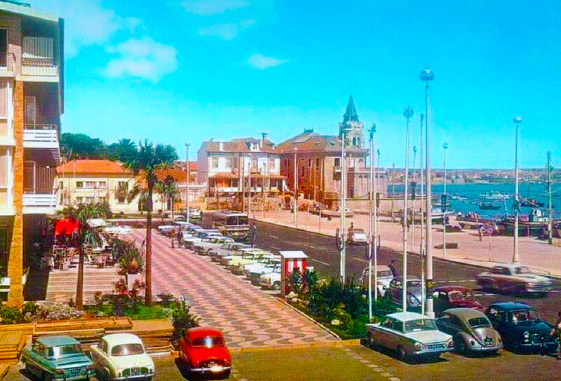 Coastal Town Street — Blue