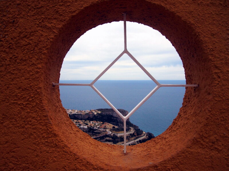 Coastal Town Through Window