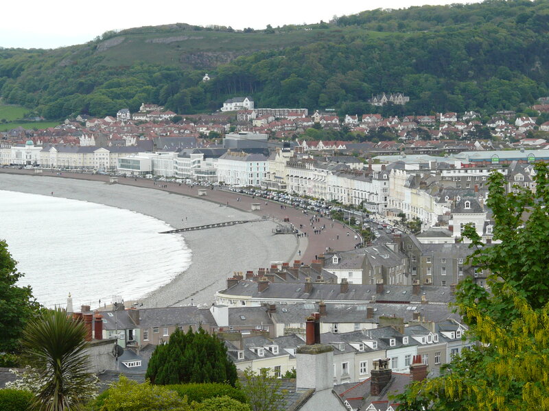 Coastal Town with Beach — Gray