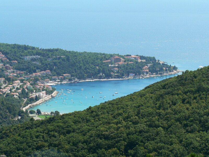 coastal town with boats