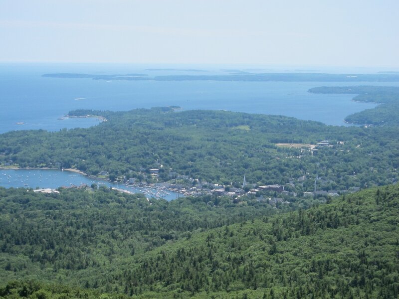 Coastal Town with Harbor — Green