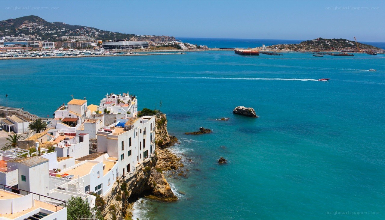 coastal town with harbor view