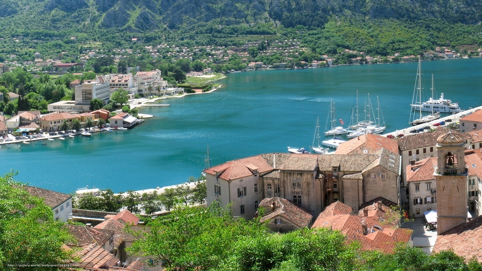 coastal town with harbor view