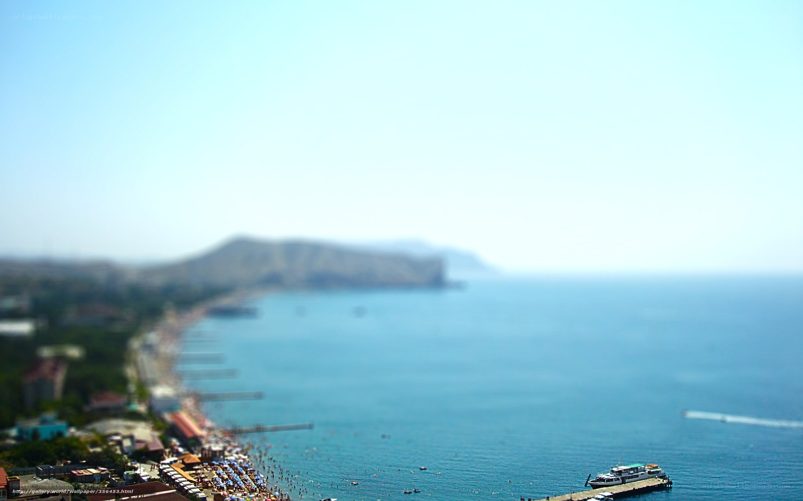 coastal town with pier
