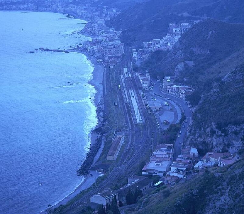 Coastal Town with Train Station