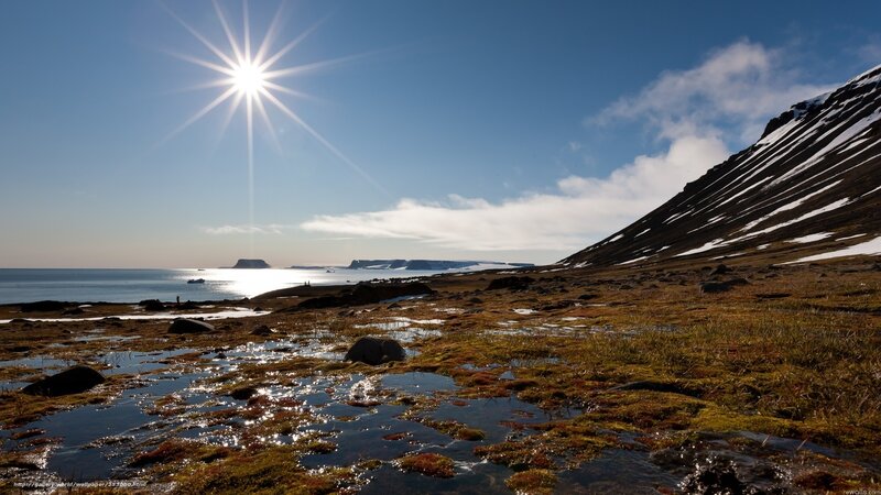 Coastal Tundra Landscape — Blue