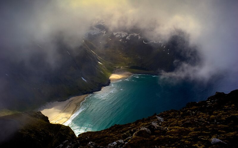 coastal valley under clouds