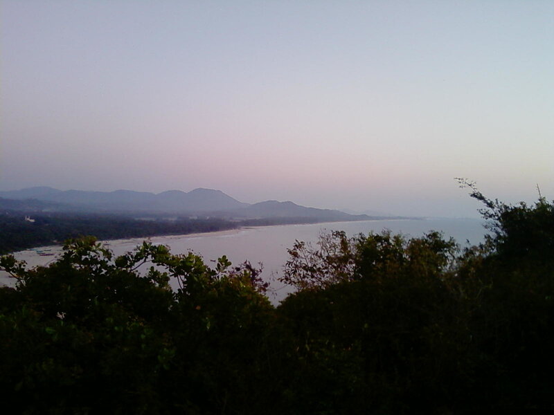 Coastal View at Dusk — Purple