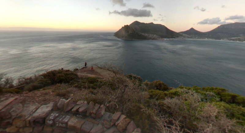 coastal view at sunset