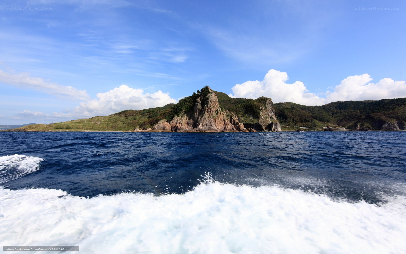 Coastal view from a boat