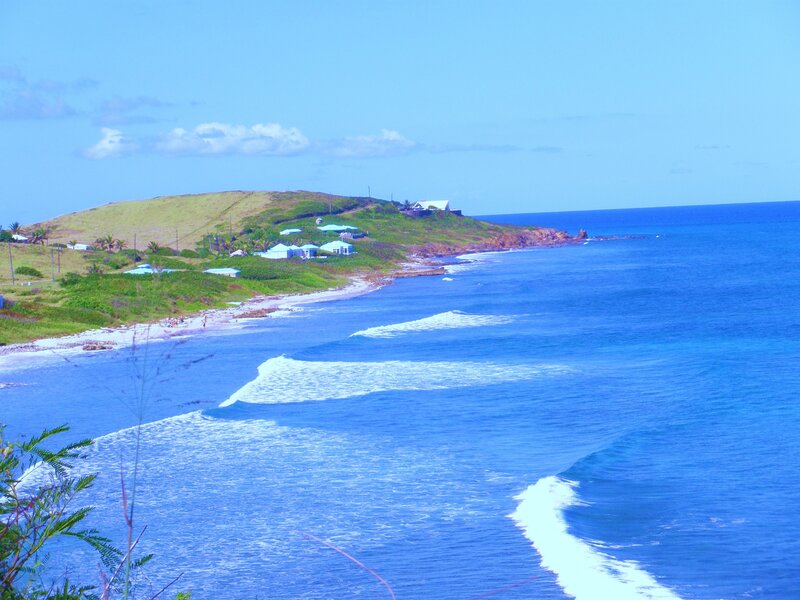 Coastal view of a tropical island