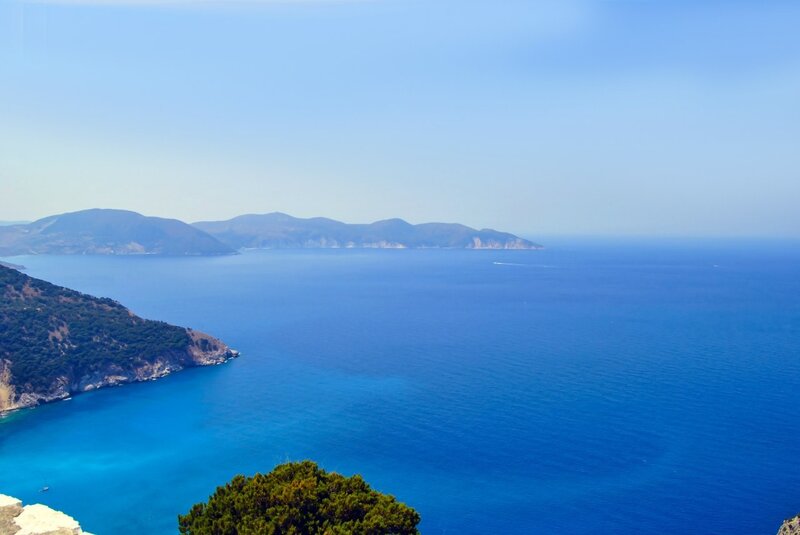 coastal view of blue sea