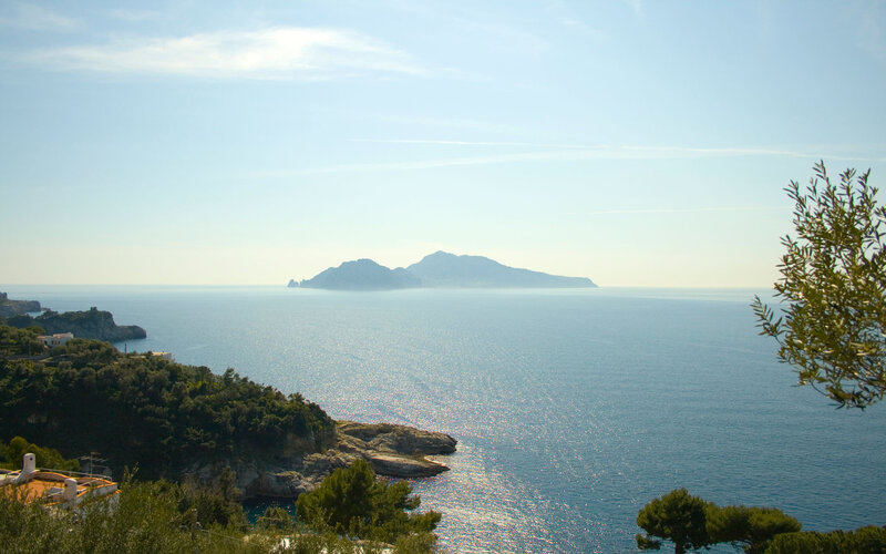Coastal view of Capri island
