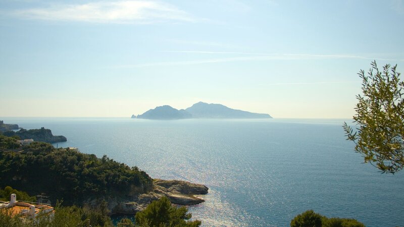 coastal view of capri island