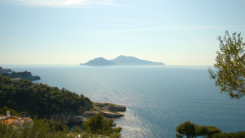 coastal view of capri island