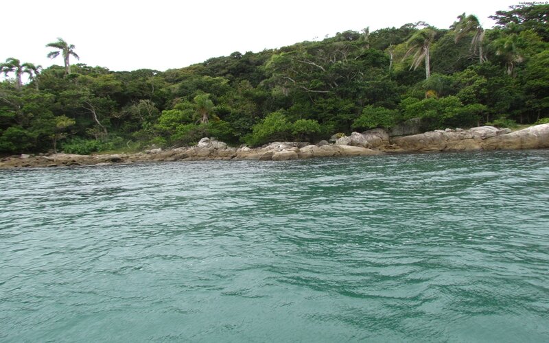 coastal view of tropical island