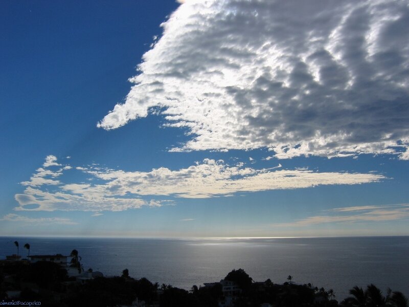 coastal view with clouds