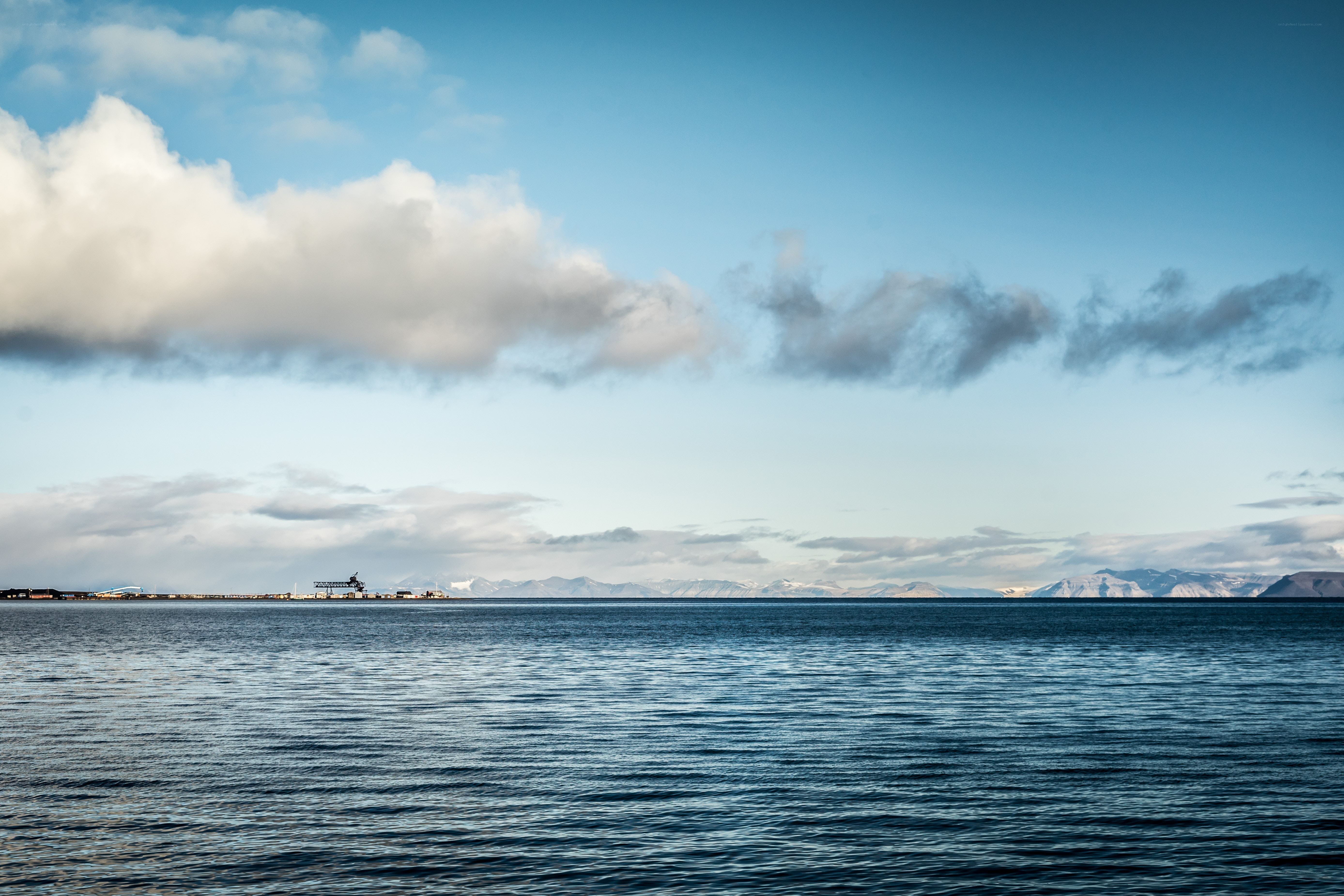 coastal view with mountains
