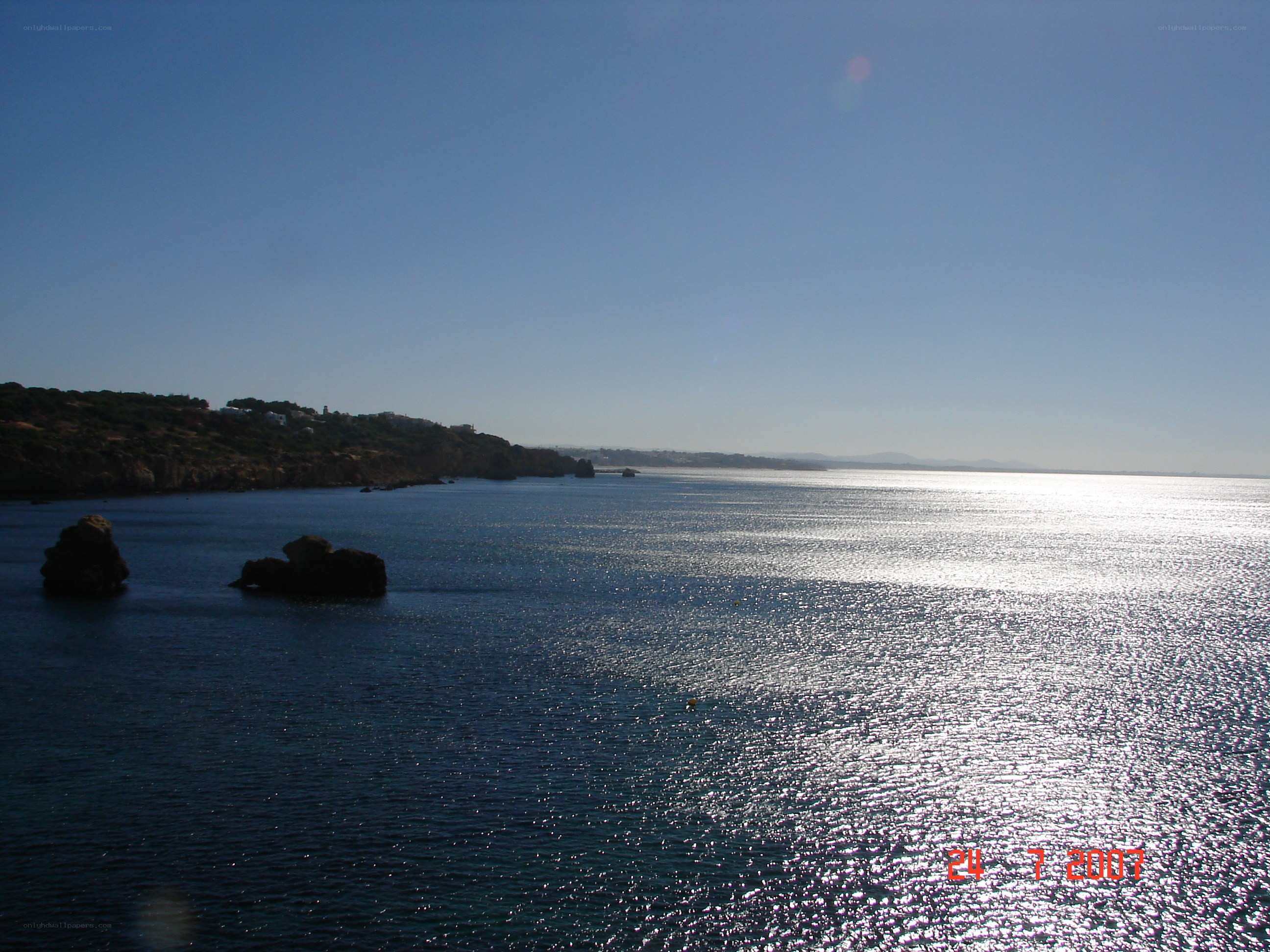 coastal view with rocks