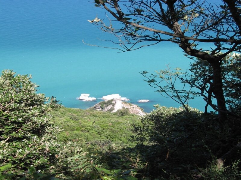 coastal view with rocky islets