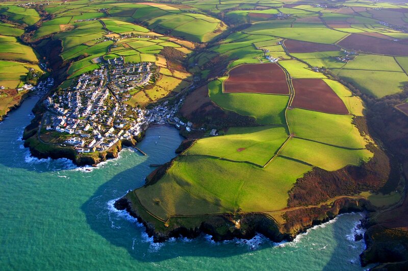 Coastal Village and Fields