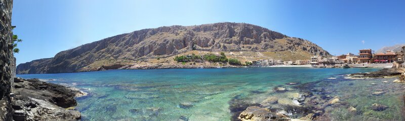 coastal village by the sea