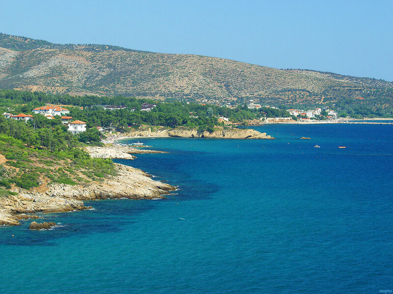 coastal village by the sea