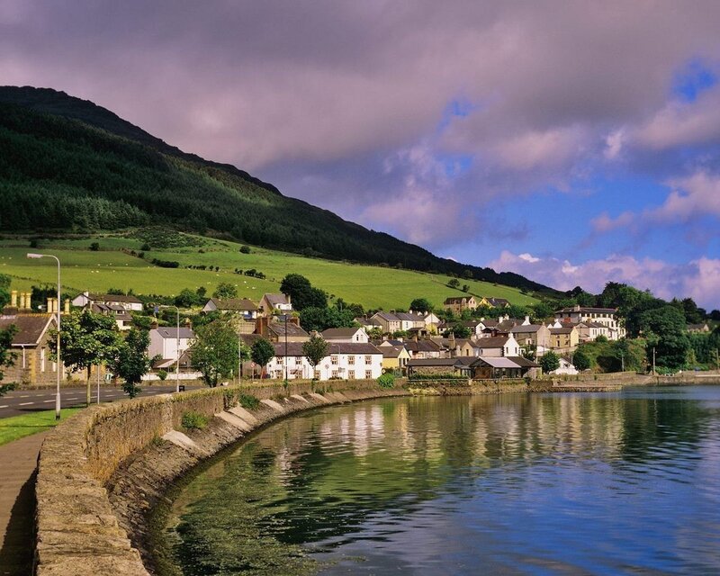 Coastal village by the water