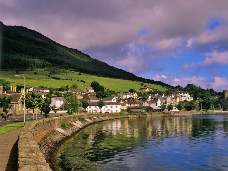 Coastal village by the water