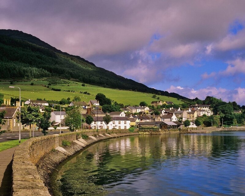 Coastal village by the water