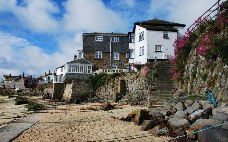 Coastal village houses