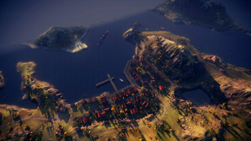 coastal village in a game