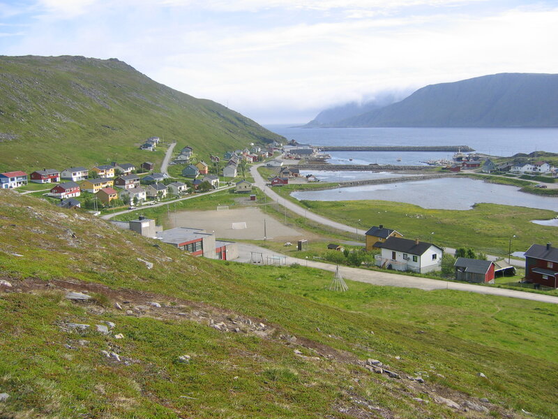 Coastal Village in Fjord